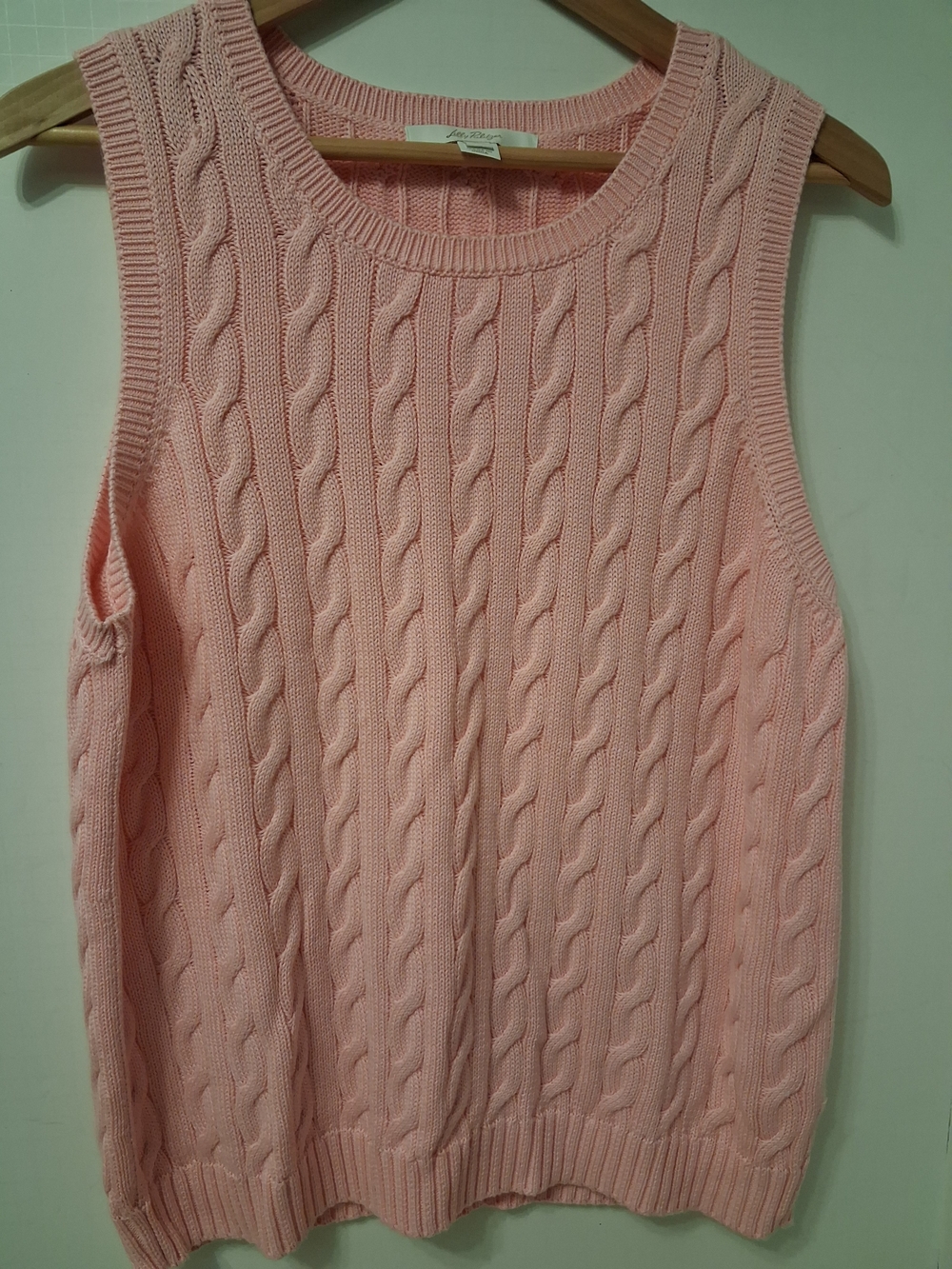 Lilly Pulitzer Cable Knit Cotton Sweater Vest Pink XL Like New
